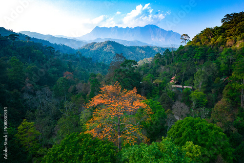 Thailand colorful Chiang Dao mountains