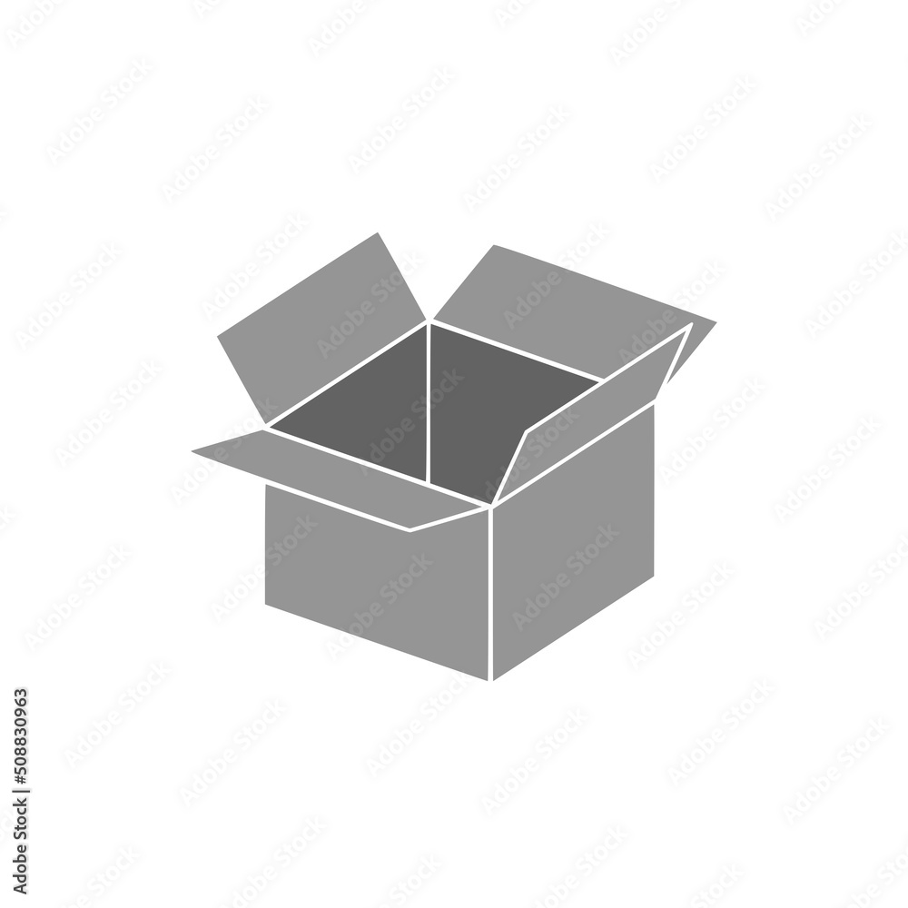 Open box icon isolated on white background Open box icon isolated on white background
