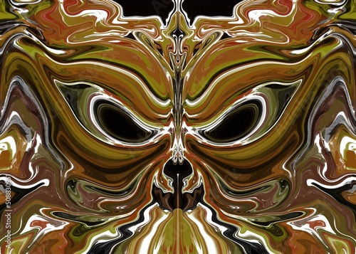 Abstract cat eyes art illustration