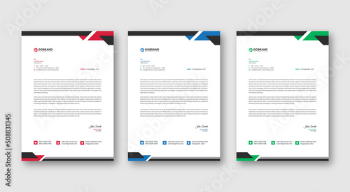 Creative & clean business style letterhead template Set or bundle design for you business 