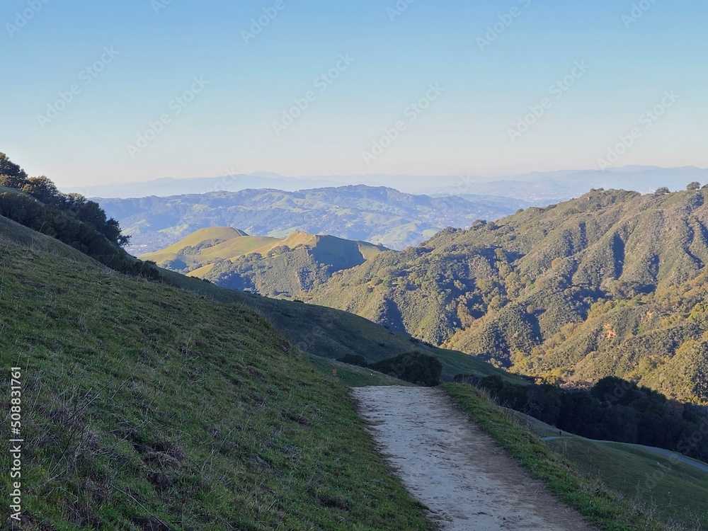 The Rocky Ridge trail in Las Trampas Wilderness of Northern California The Rocky Ridge trail in Las Trampas Wilderness of Northern California