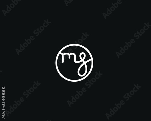 creative letter mg logo design vector