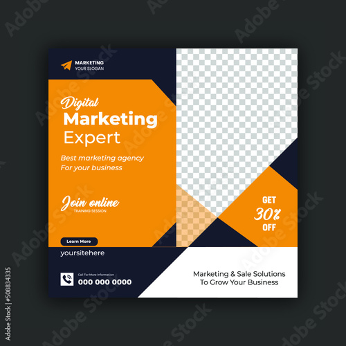 Digital marketing and corporate business social media post and banner template