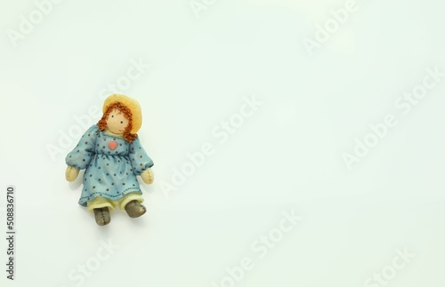Rag doll resin brooch pin vintage costume jewelry fashion accessory