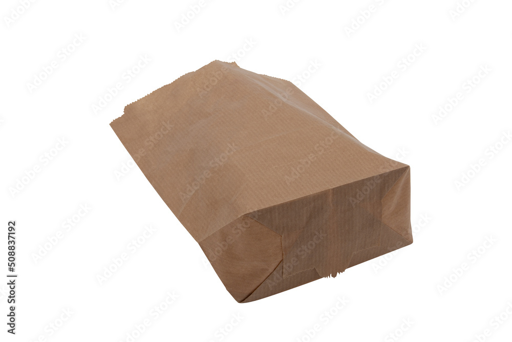 brown kraft Paper Bag isolated on white background brown kraft Paper Bag isolated on white background