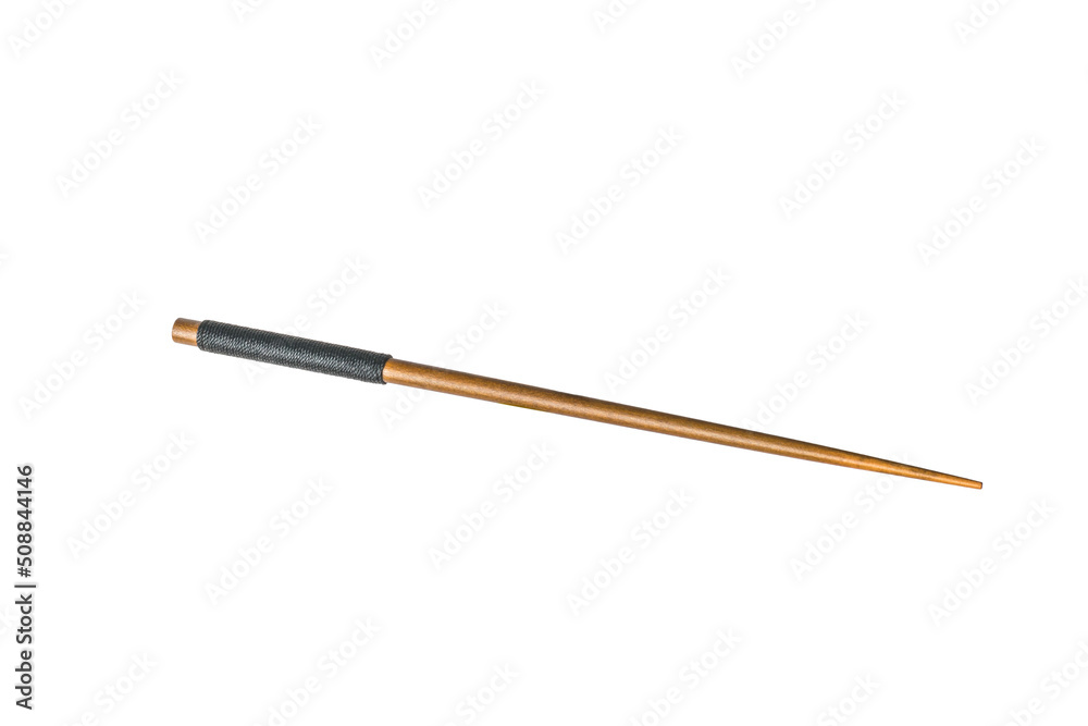 Stylish wooden bamboo chopstick isolated on a white background. Stylish wooden bamboo chopstick isolated on a white background.