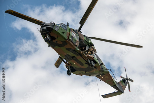 Military combat helicopter photo