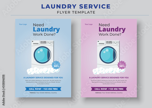 Need laundry work done poster, Laundry Service Flyer Template, Dry cleaner Flyer, Poster brochure design, Vector Editable and Print ready