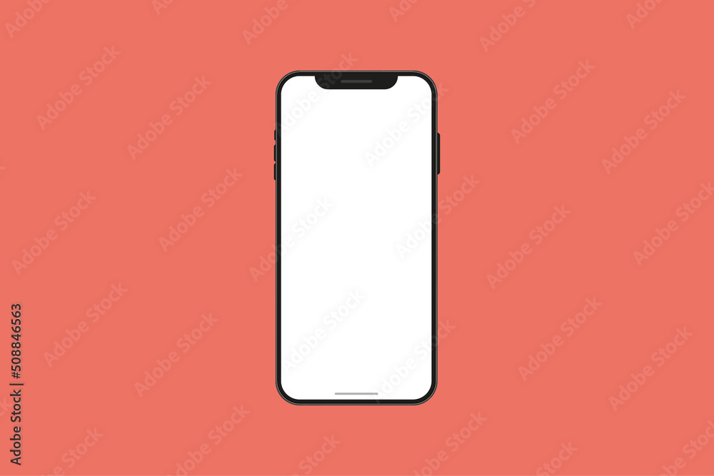 Modern smartphone interface with epmty screen Modern smartphone interface with epmty screen