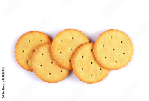 Crackers isolated on white background 