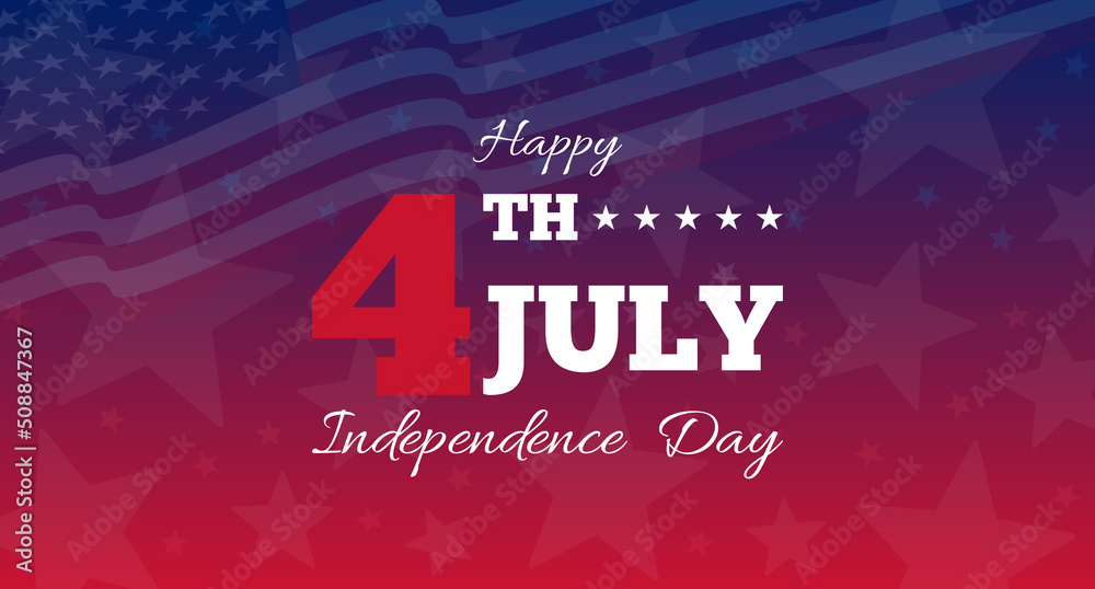 4th of July Independence Day banner background - obrazy, fototapety, plakaty 