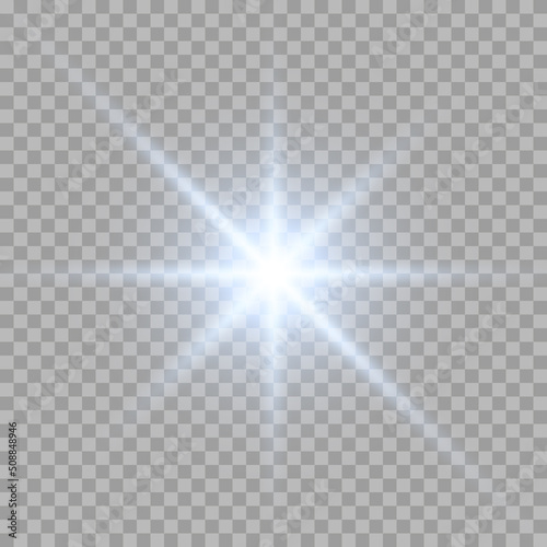 Vector transparent sunlight special lens flare light effect. PNG. Vector illustration	