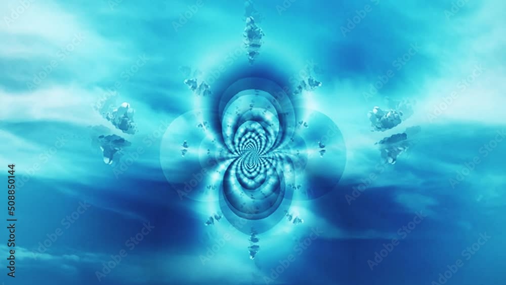Modern art. Clouds fractal. Animated video Modern art. Clouds fractal. Animated video