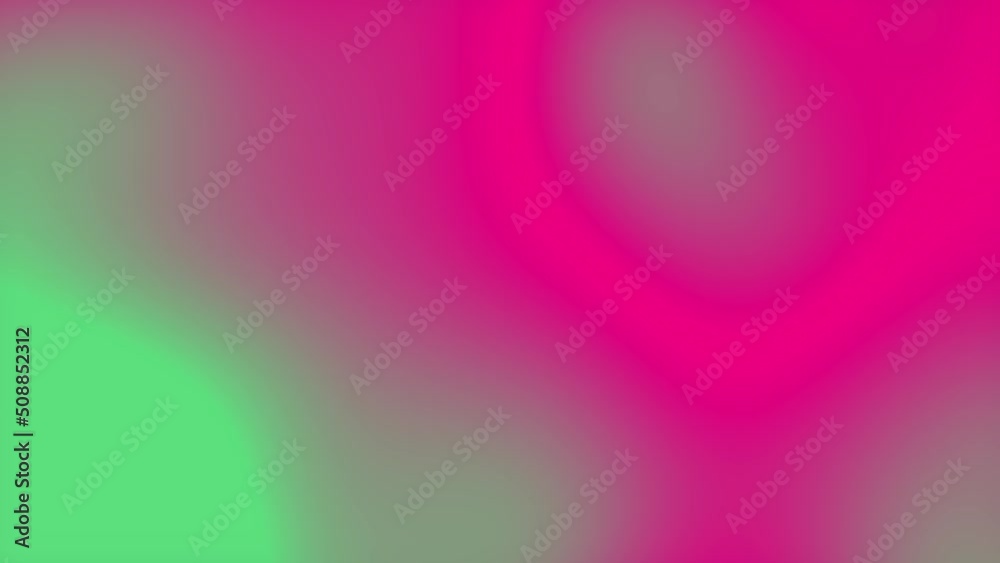 Abstract gradient background for motion design. Bright pink and green color transitions. Neon seamless liquid animation. Colorful glowing wallpaper. Blurred texture banner or presentation template
