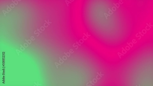 Abstract gradient background for motion design. Bright pink and green color transitions. Neon seamless liquid animation. Colorful glowing wallpaper. Blurred texture banner or presentation template