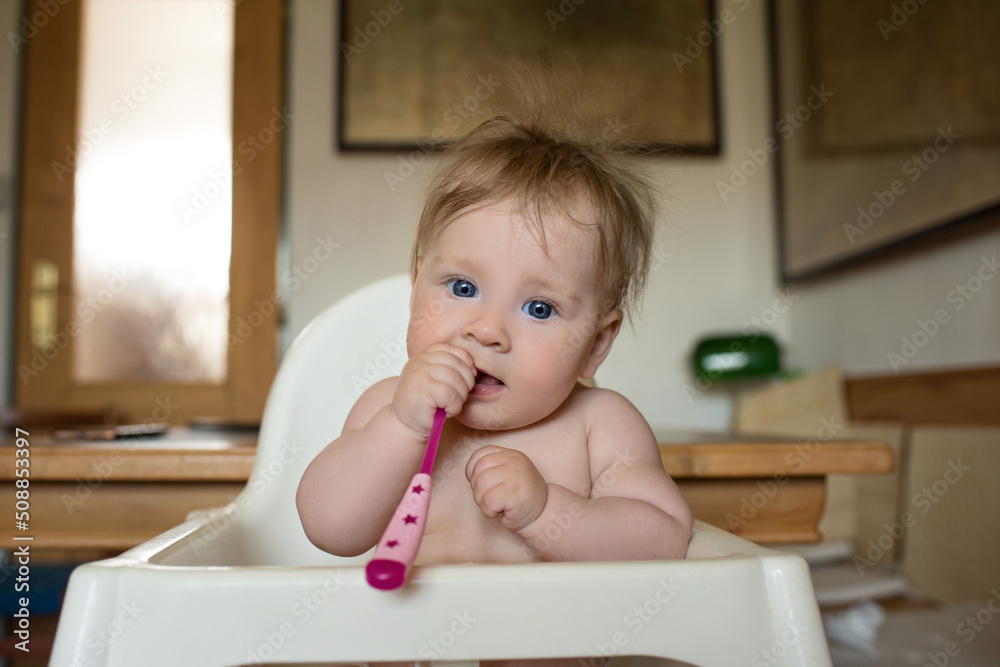 baby child eating food. baby child brushing teeth baby child eating food. baby child brushing teeth