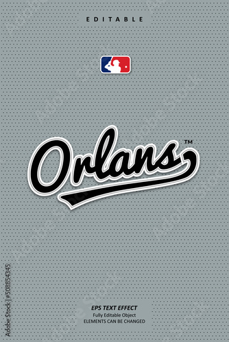 Black Grey Jersey baseball team logo printable embroidery text effect editable premium vector