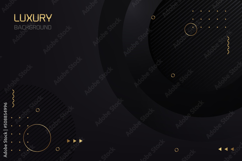 Obraz premium Golden Black elegant useful luxury background with Realistic Paper style gold line abstract vector
