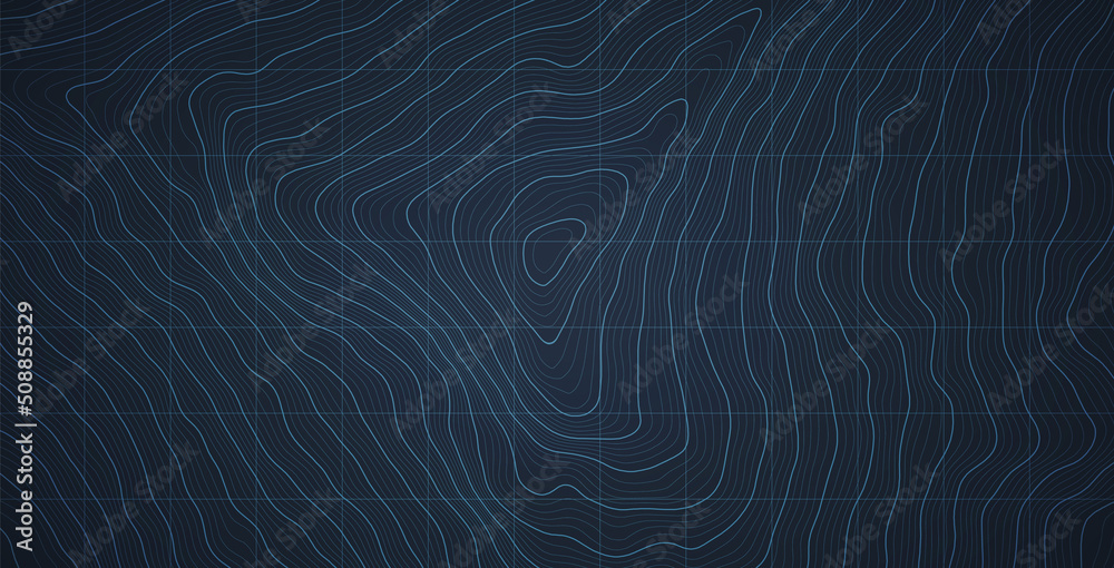Vector Abstract Topographic Map Conceptual Pale Dark Blue Wallpaper