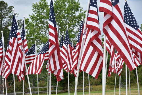 Flags of the United States of America.