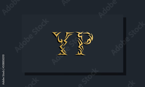 Luxury initial letters YP logo design. It will be use for Restaurant, Royalty, Boutique, Hotel, Heraldic, Jewelry, Fashion and other vector illustration