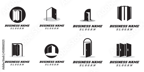 open door logo design simple vector illustration