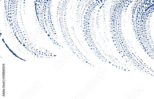 Grunge texture. Distress indigo rough trace. Divin