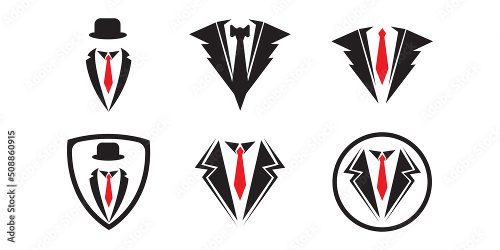 black mafia men tuxedo symbol vector logo black mafia men tuxedo symbol vector logo