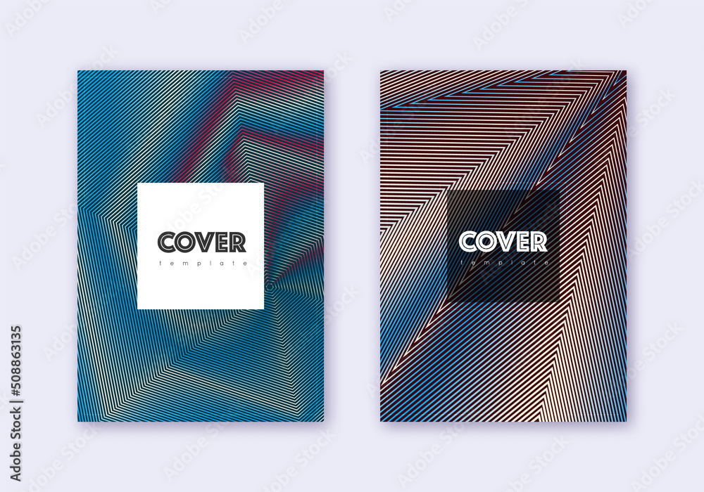 Hipster cover design template set. Red white blue Hipster cover design template set. Red white blue