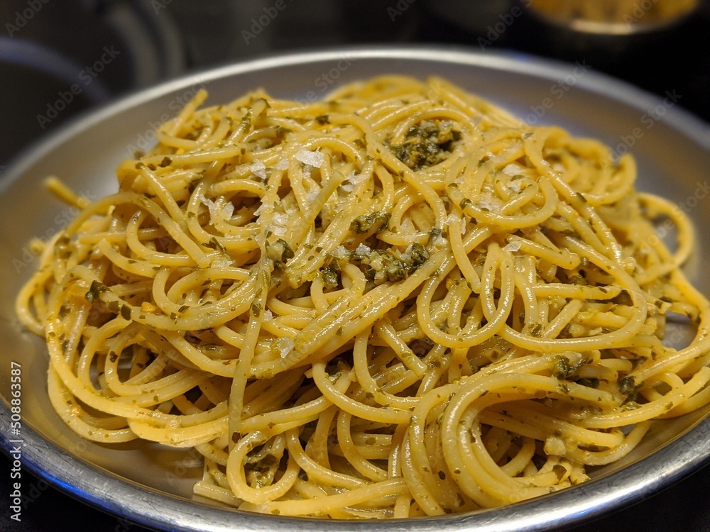pasta with pesto pasta with pesto
