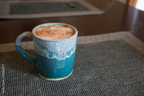 mug with hot coffee beverage