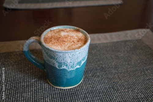 mug with hot coffee beverage