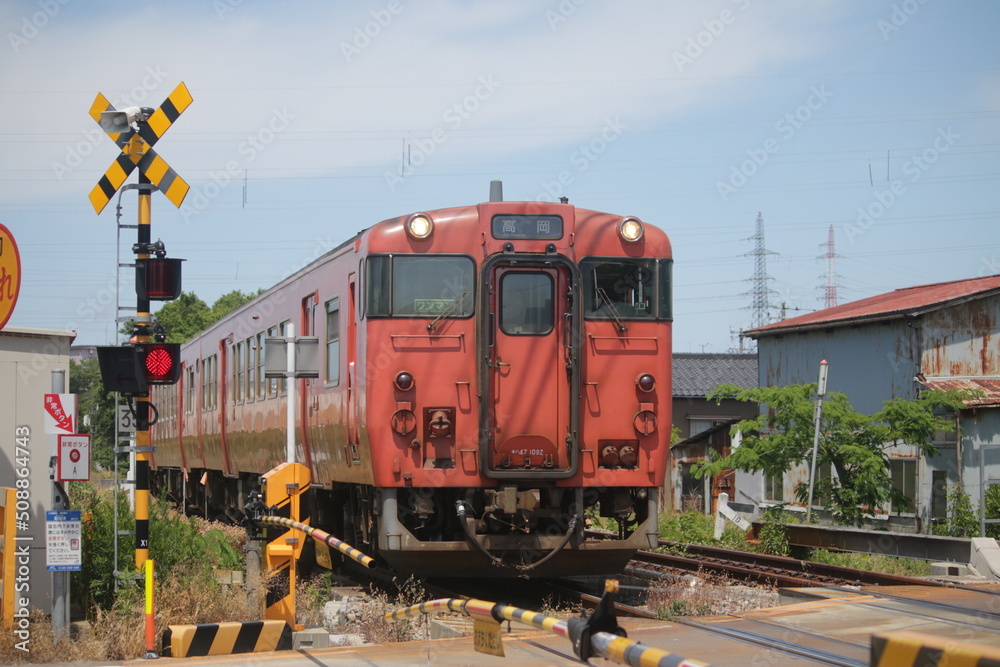 Obraz premium 氷見線のキハ40系列車