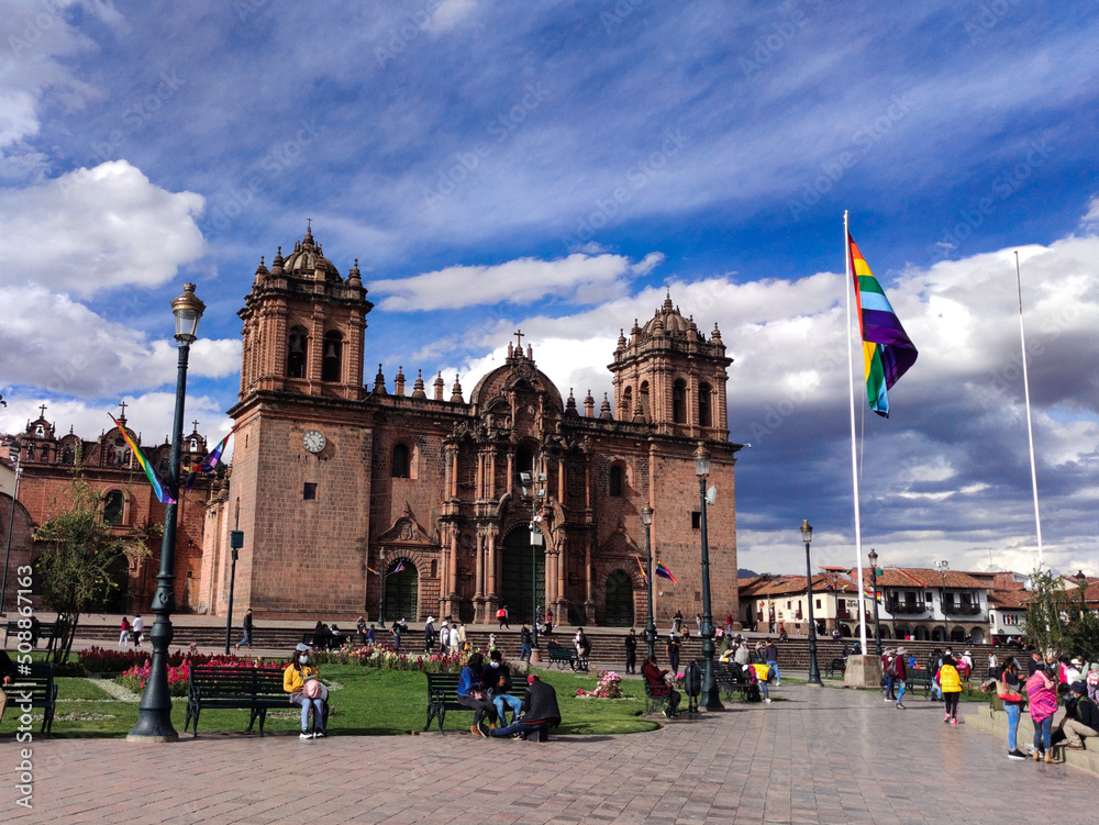 Fototapeta premium the flag of the church