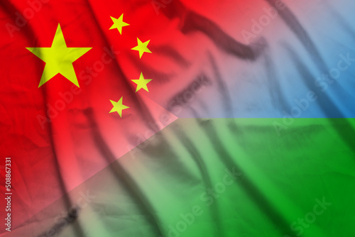 China and Djibouti state flag international contract DJI CXR photo