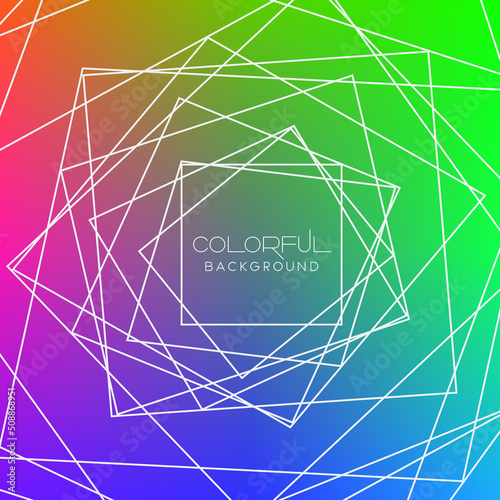 Fondo de degradado de colores vectoriales con figuras lineales rectangulares abstractas en forma repetitiva para uso de portadas