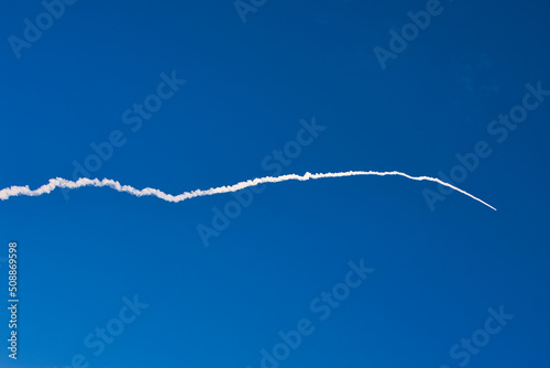 Missile launch from Cape Canaveral viewed from Cocoa Beach, Florida