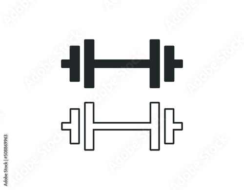 Illustration vector graphic of dumbbell