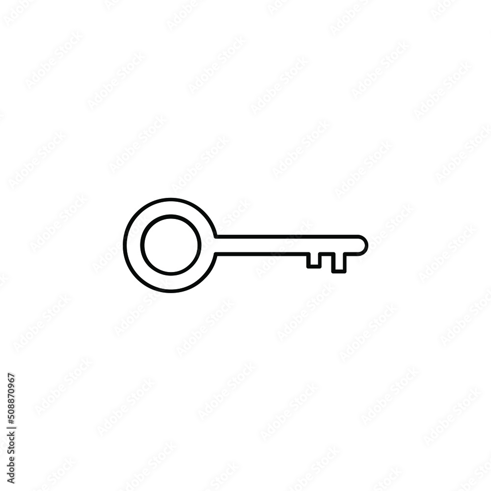 Key Thin Line Icon Vector Illustration Logo Template. Suitable For Many Purposes. Key Thin Line Icon Vector Illustration Logo Template. Suitable For Many Purposes.