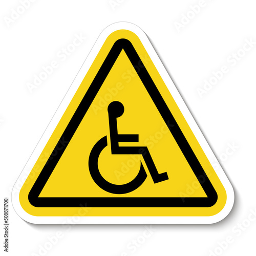 Accessible Parking Sign On White Background