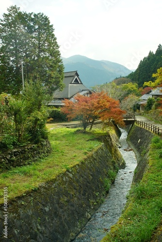 Autumn Satoyama scene of Ohara, Kyoto