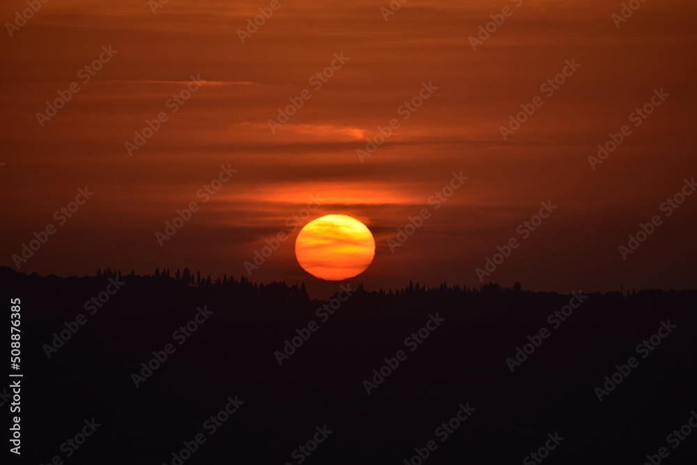 Beautiful Summer Sunset On Greece Islands Beautiful Summer Sunset On Greece Islands