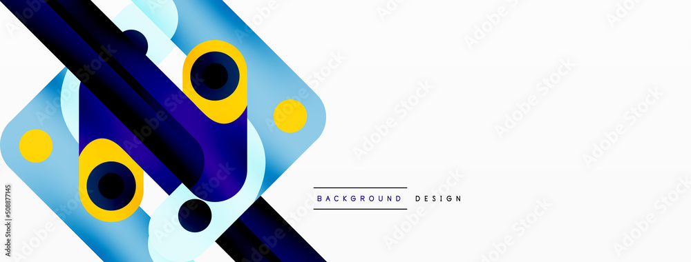 Lines geometric creative abstract background. Bright color line composition for wallpaper, banner, background or landing