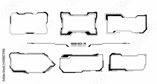 abstract sci fi frame template layout design concept background. vector illustration.
