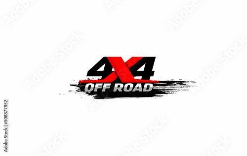 4x4 logo for 4 wheel drive truck and car graphic vector. Design for vehicle vinyl wrap photo