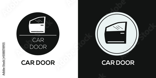 Creative (Car door) Icon, Vector sign.
