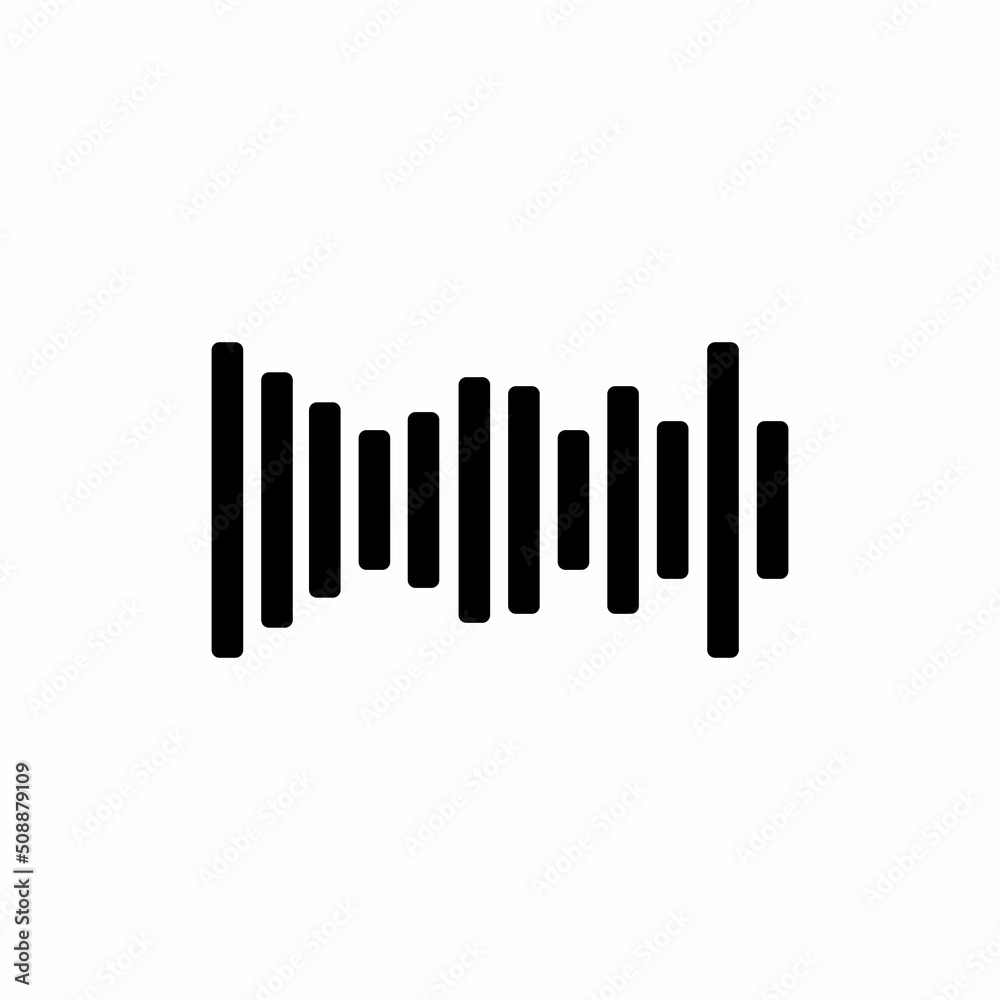 Sound wave equalizer Music design isolated on white background. Vector Illustration Sound wave equalizer Music design isolated on white background. Vector Illustration