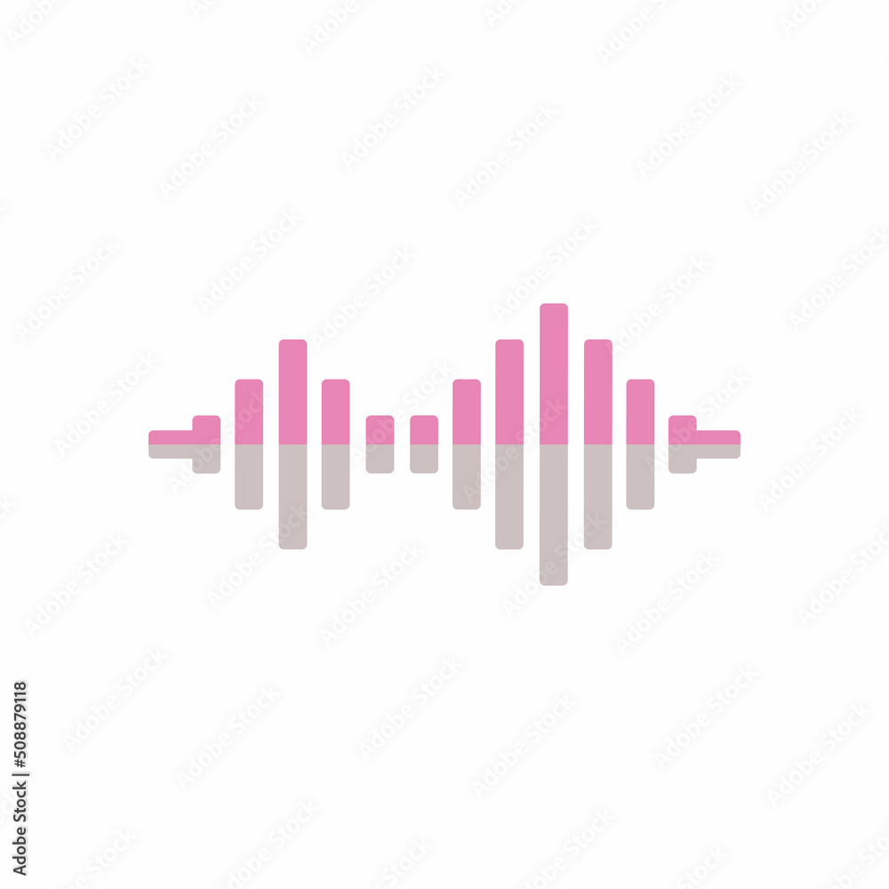 Sound wave equalizer Music design isolated on white background. Vector Illustration Sound wave equalizer Music design isolated on white background. Vector Illustration