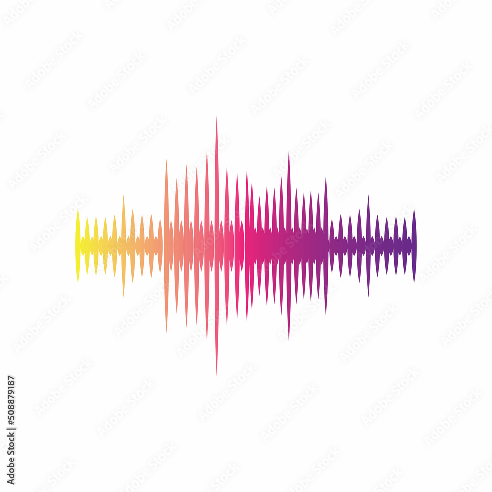 Sound wave equalizer Music design isolated on white background. Vector Illustration