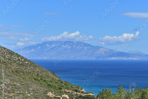 Kefalonia View From Zakynthos Sea and Sky